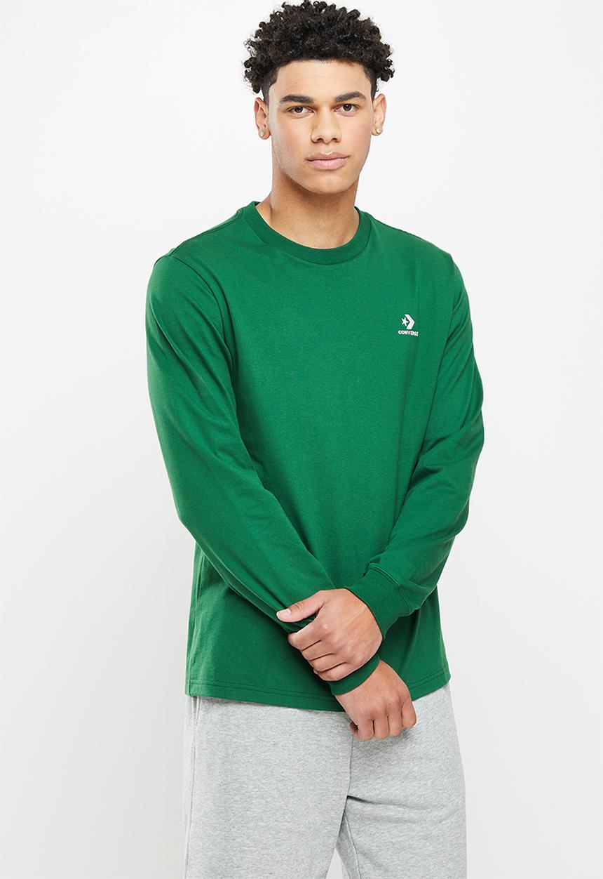 Converse - Standard fit left chest star chev emb long sleeve tee - midnight clover