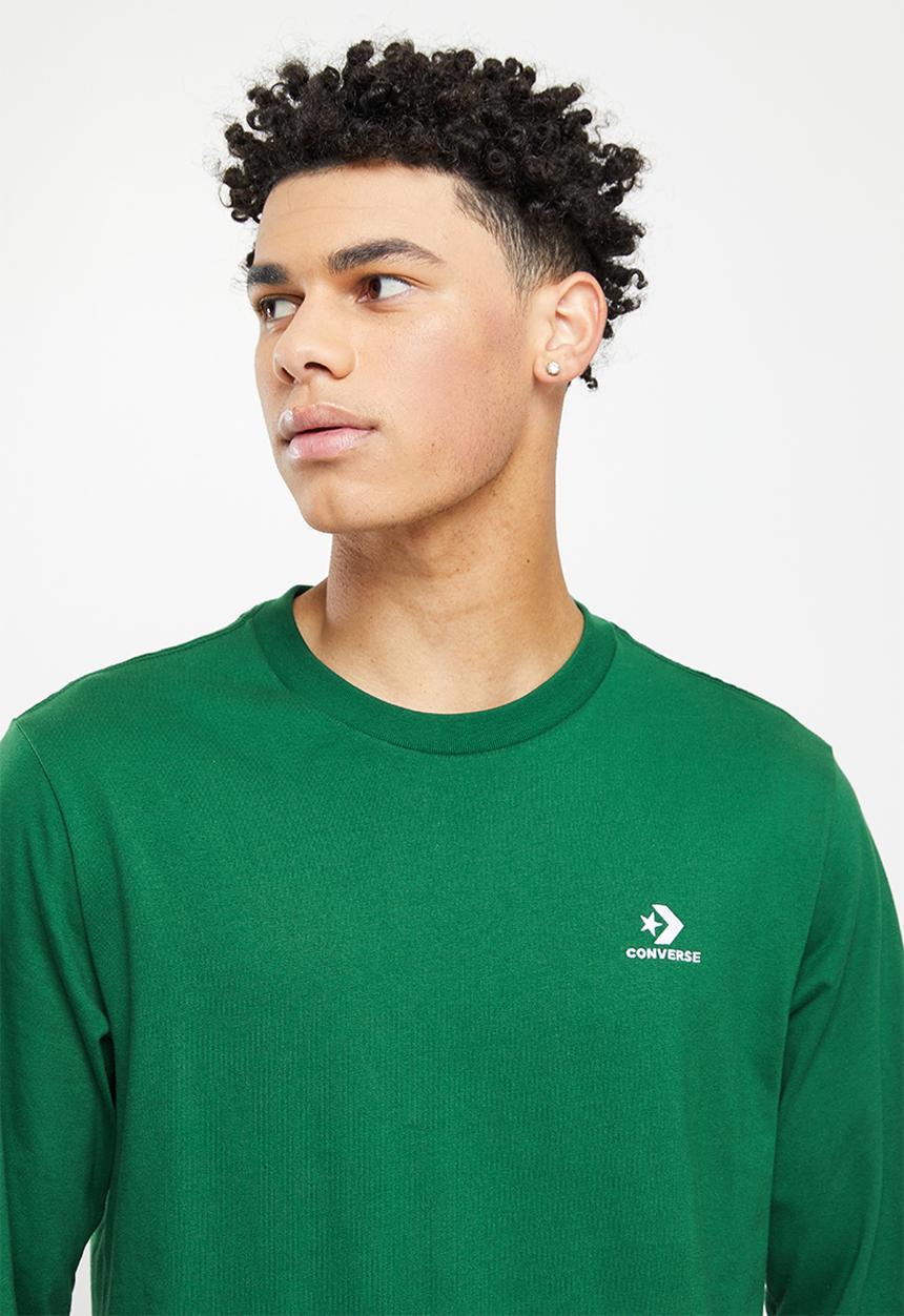 Converse - Standard fit left chest star chev emb long sleeve tee - midnight clover