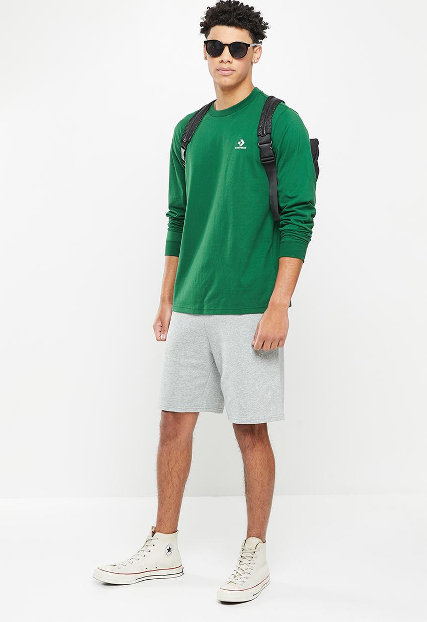 Converse - Standard fit left chest star chev emb long sleeve tee - midnight clover