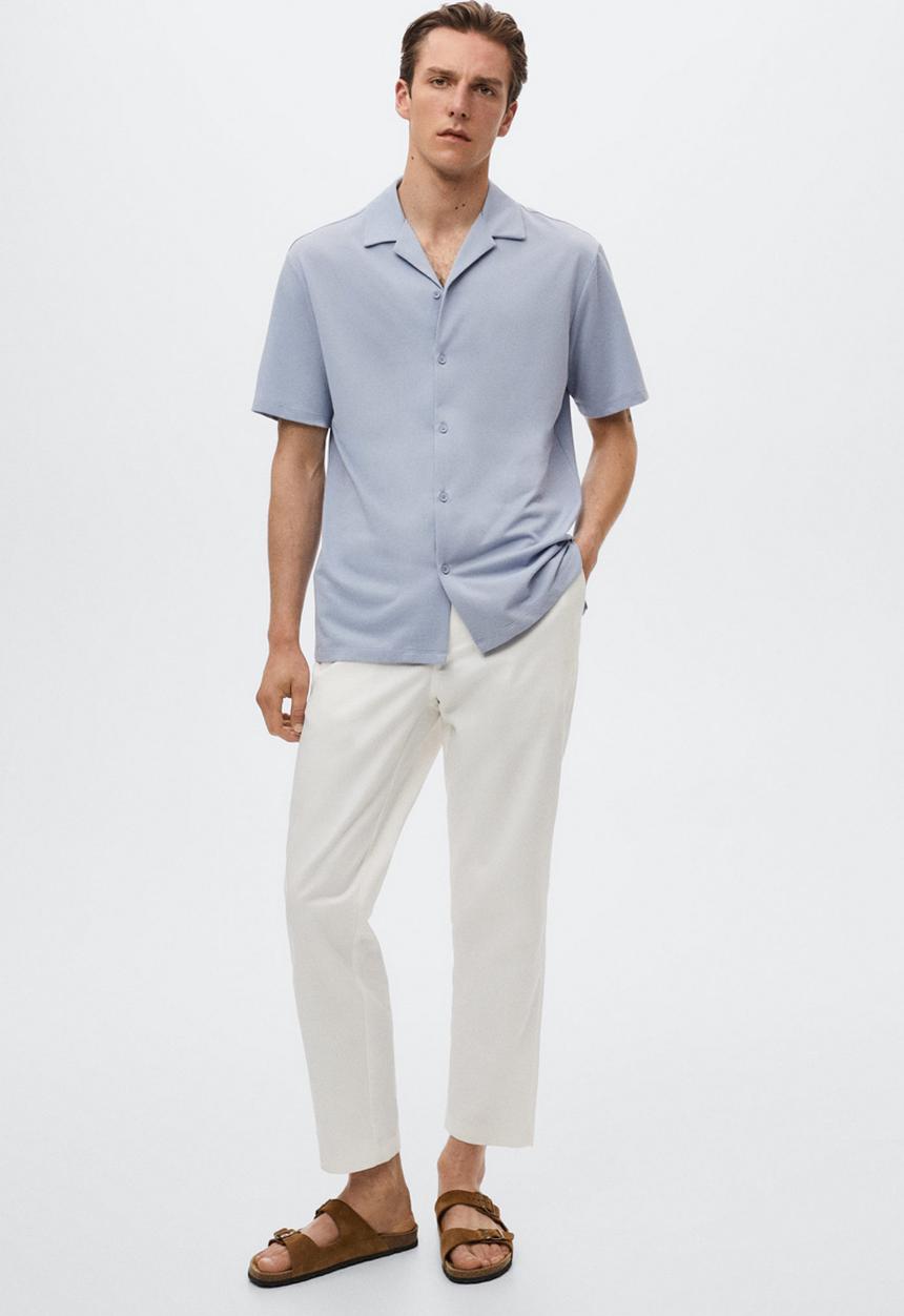 MANGO - Golo trousers  - white