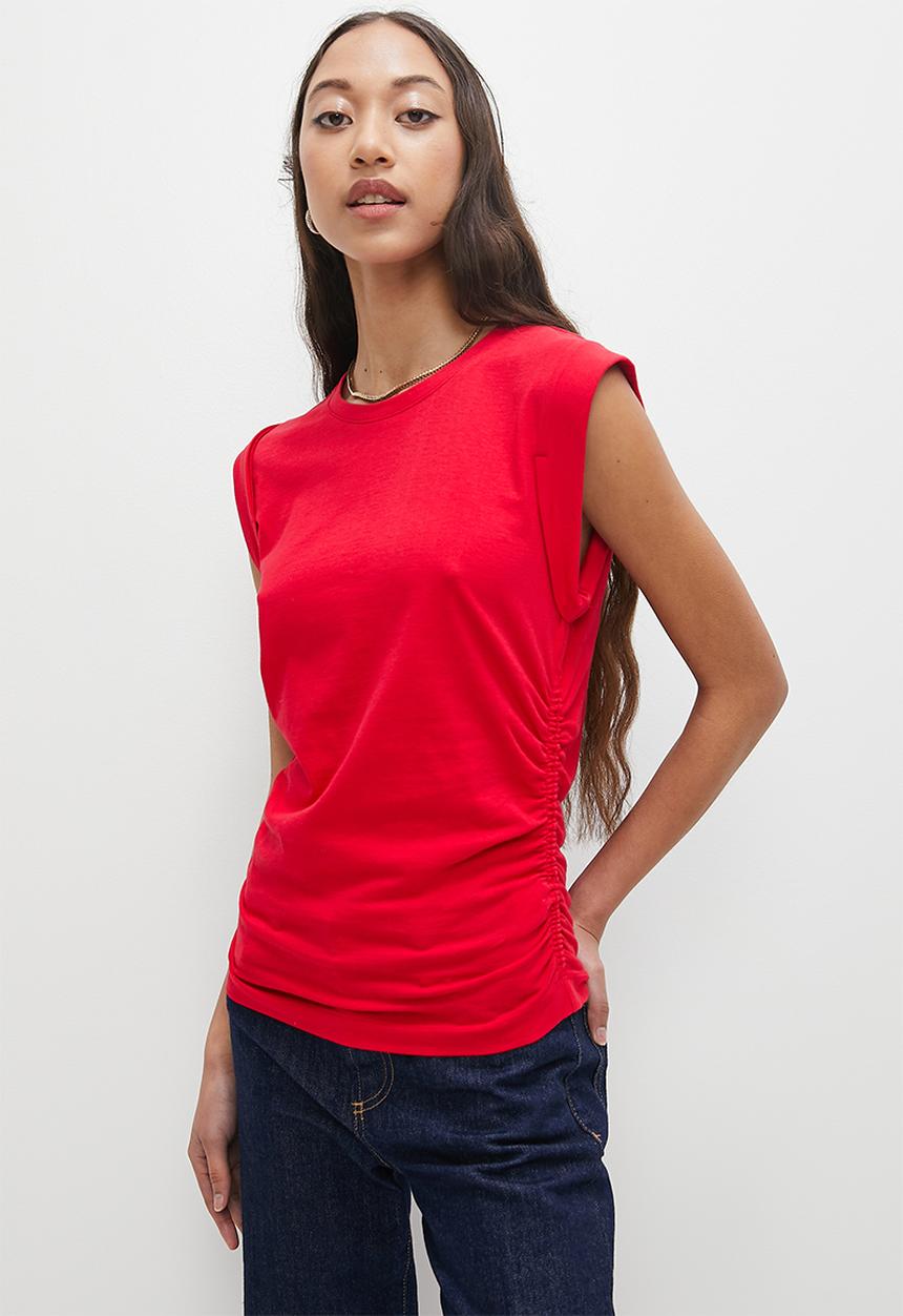 Superbalist - Style side ruched tee - red