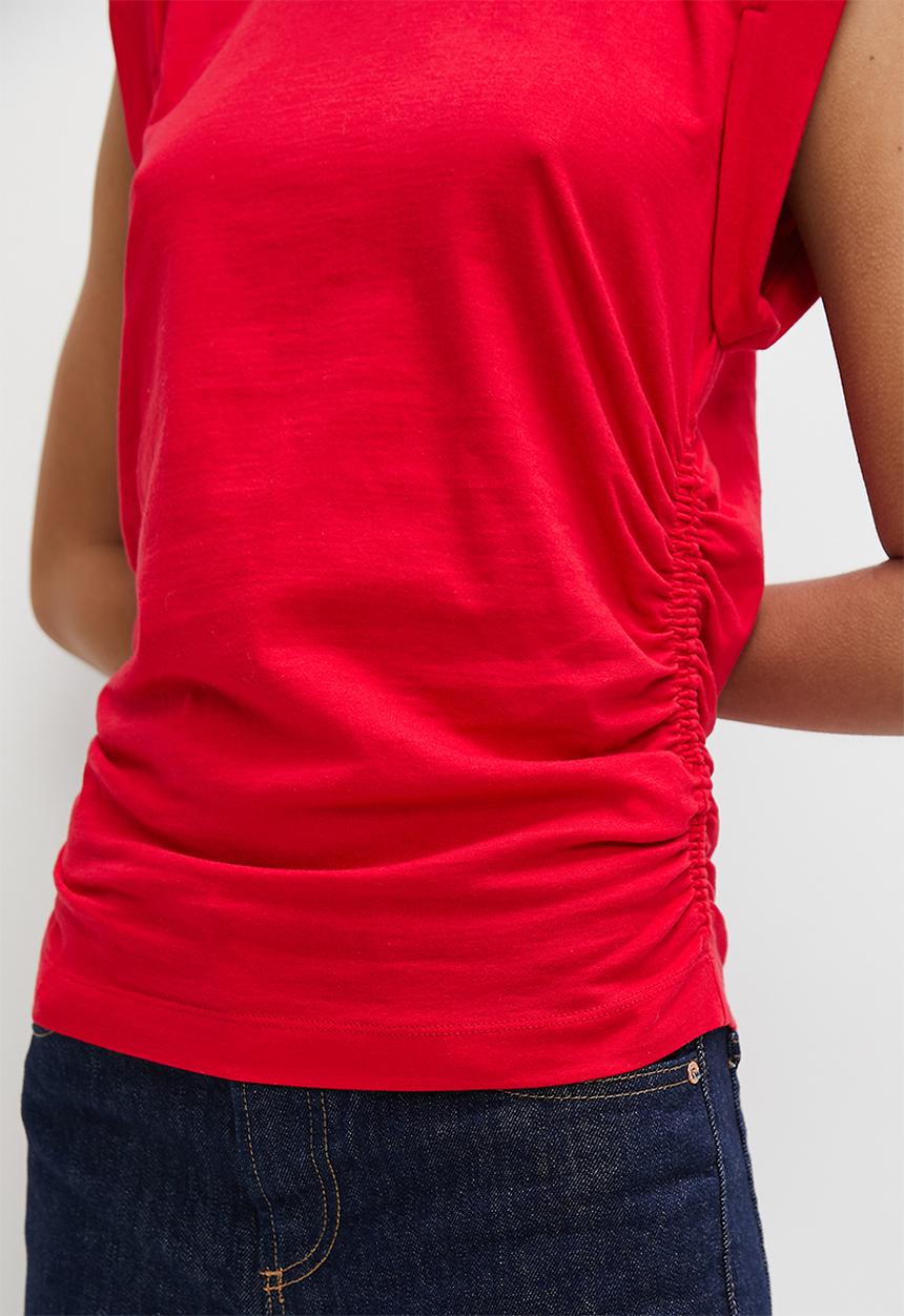 Superbalist - Style side ruched tee - red