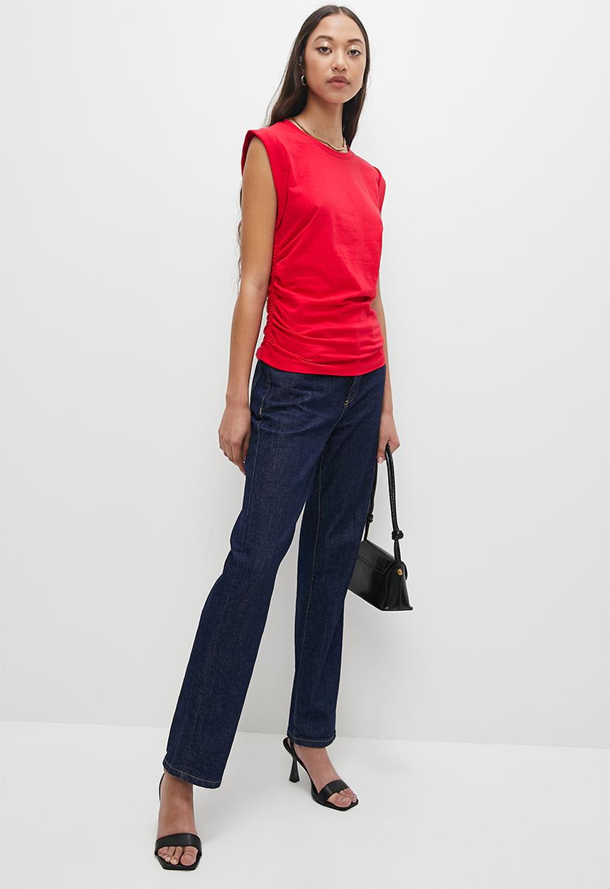 Superbalist - Style side ruched tee - red