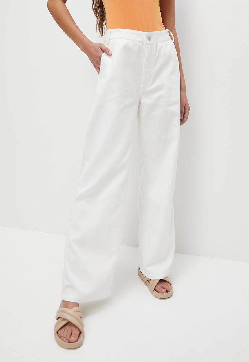 Superbalist - Mid rise wide leg - ecru