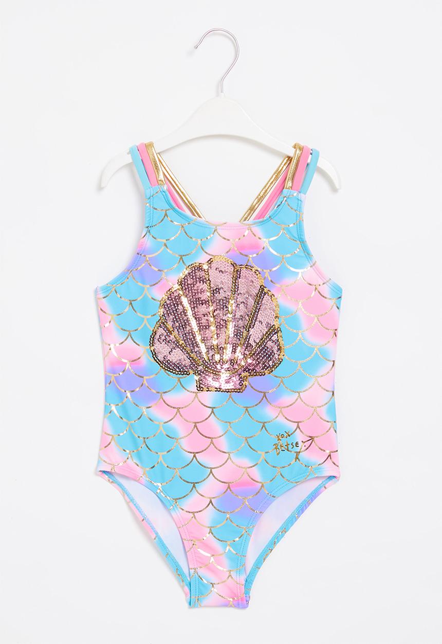 Rebel Republic - Girls shell swimsuit - multi