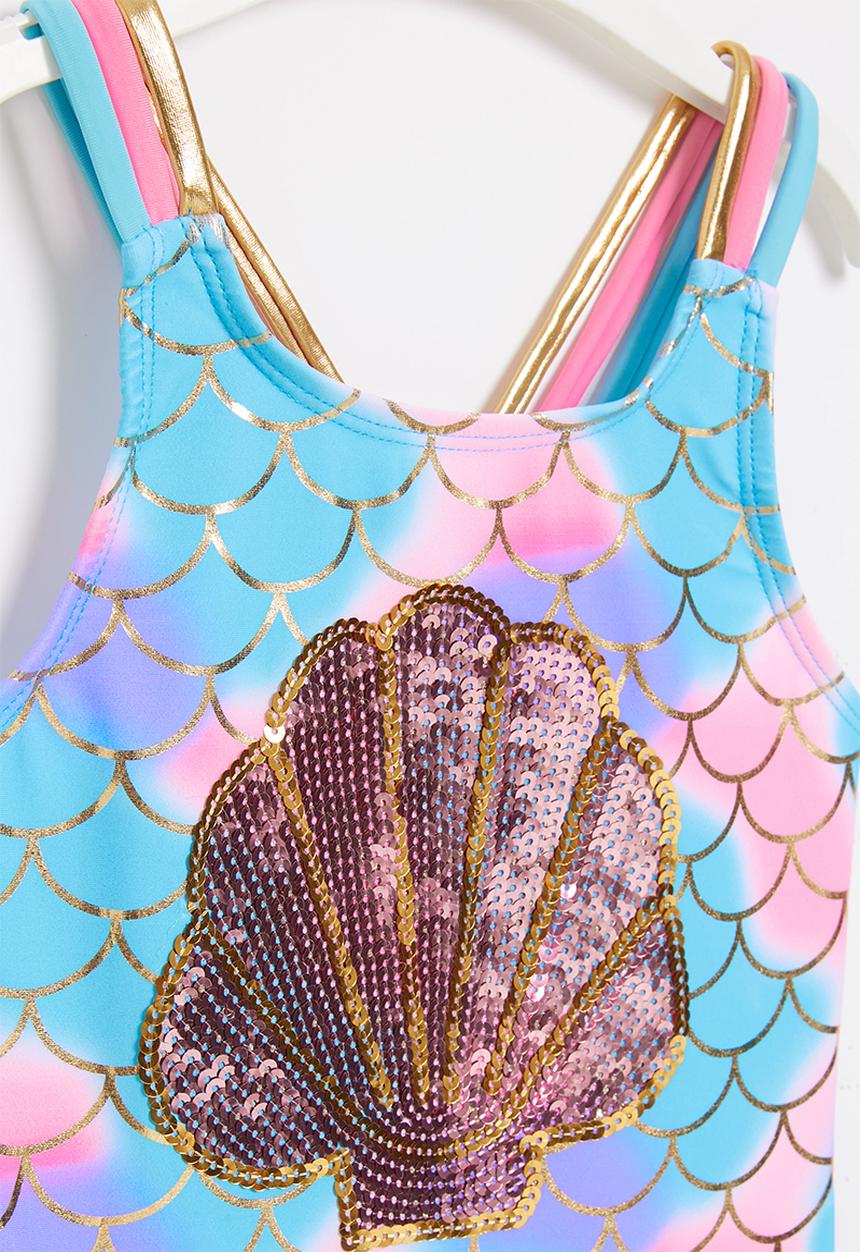 Rebel Republic - Girls shell swimsuit - multi