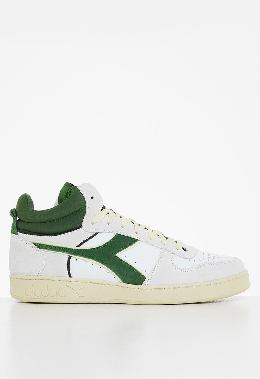 Diadora - Magic basket demi cut suede leather - white & greener pastures