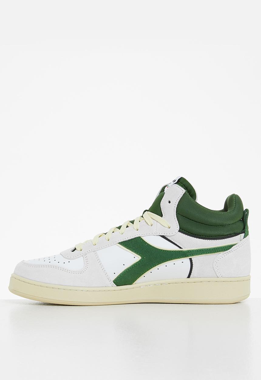 Diadora - Magic basket demi cut suede leather - white & greener pastures