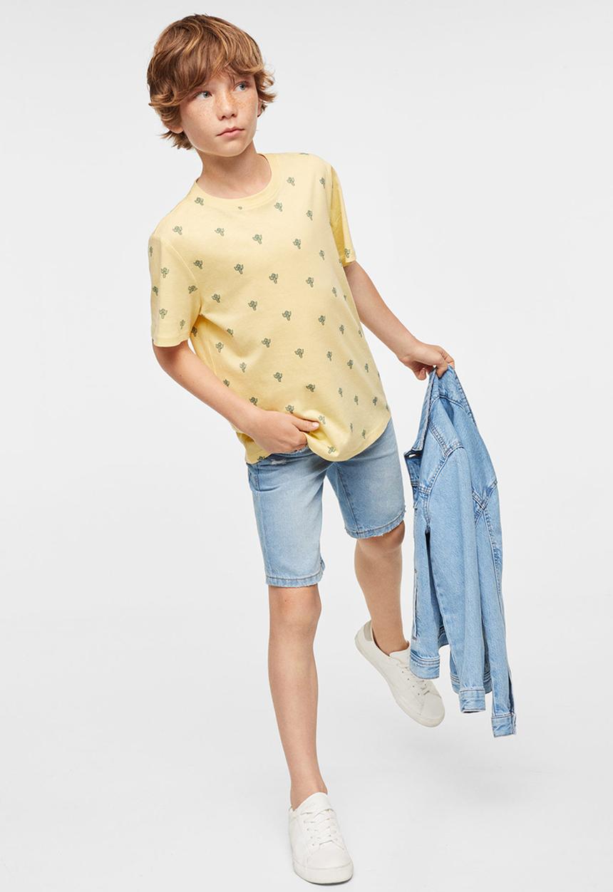 MANGO - T-shirt stamp - yellow