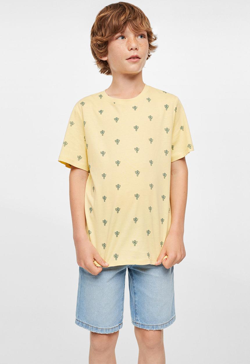 MANGO - T-shirt stamp - yellow