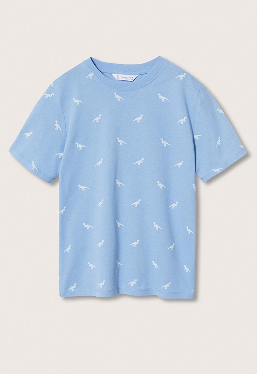 MANGO - T-shirt stamp - blue