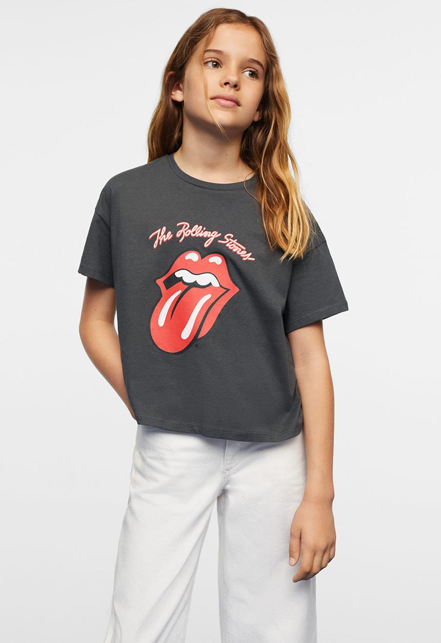 MANGO - T-shirt rolling - charcoal