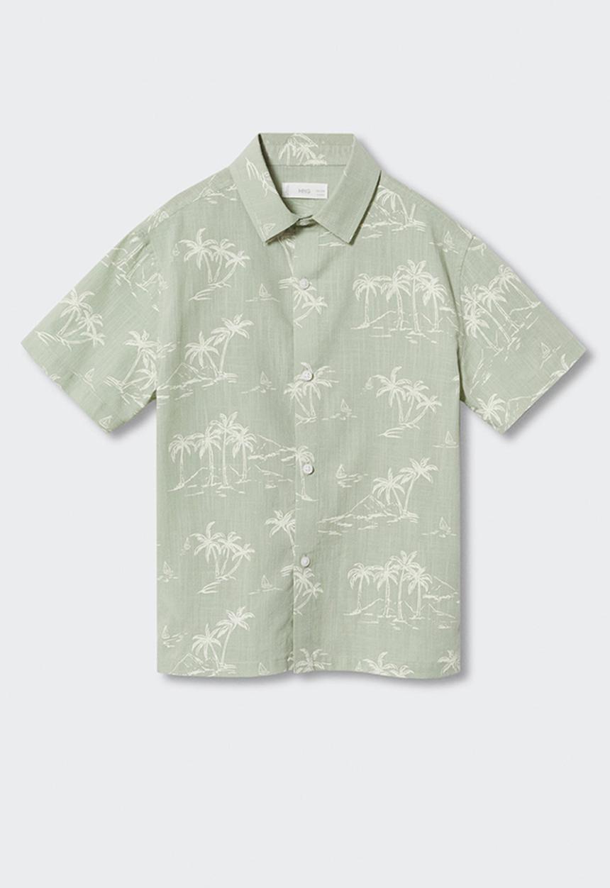 MANGO - Shirt aloha - light green