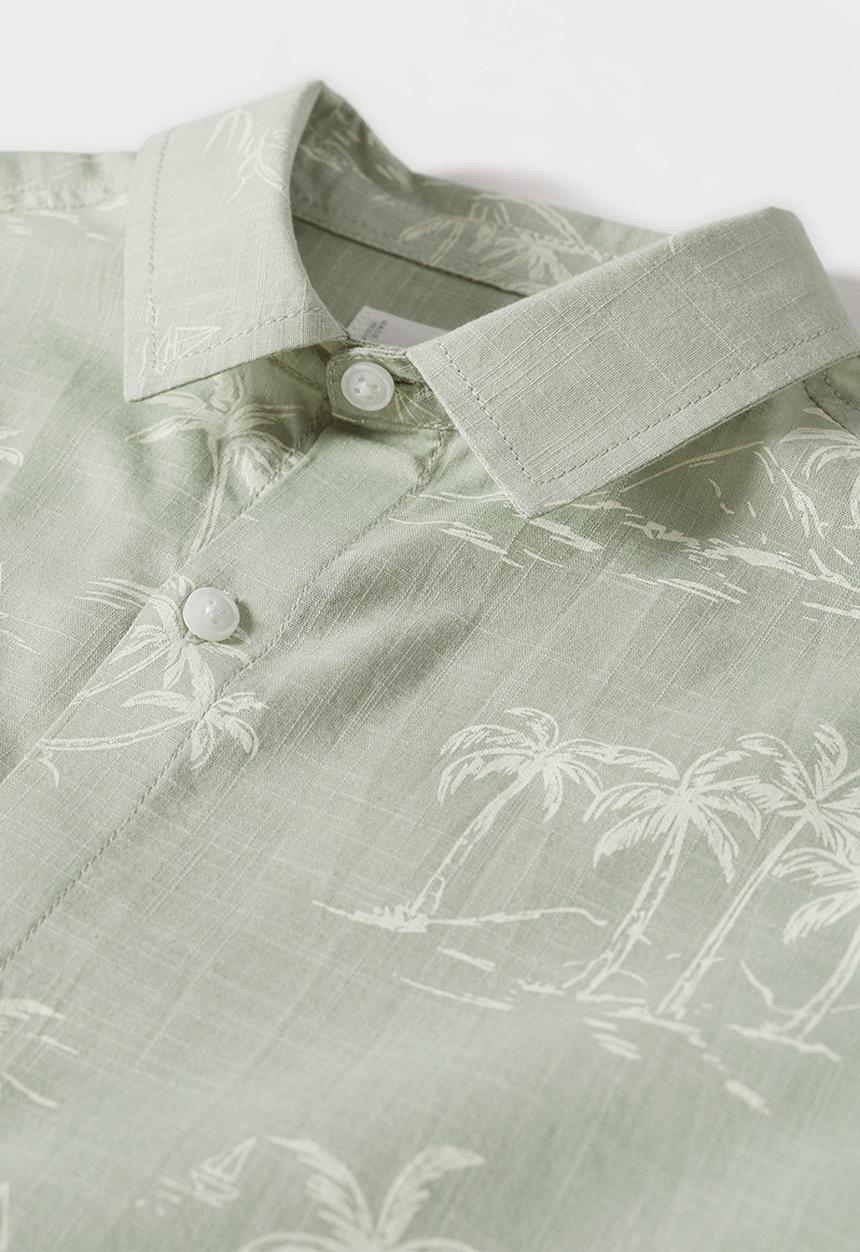 MANGO - Shirt aloha - light green