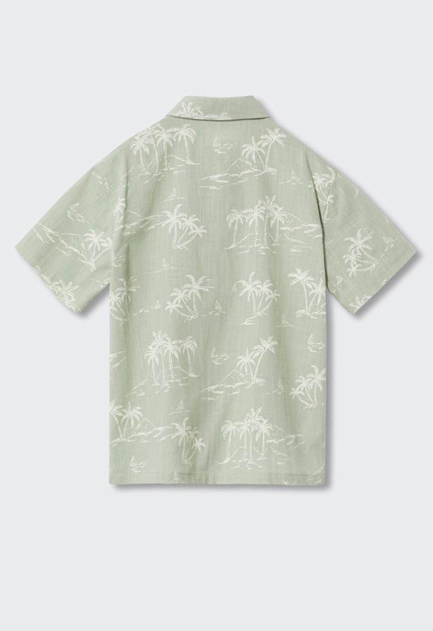 MANGO - Shirt aloha - light green