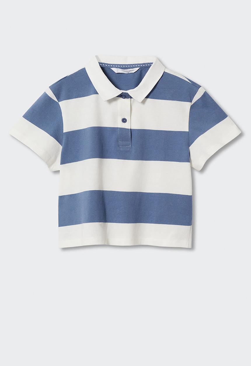MANGO - Polo shirt pili - light blue