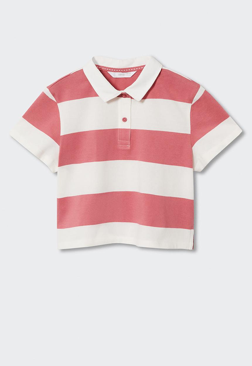 MANGO - Polo shirt pili - medium pink