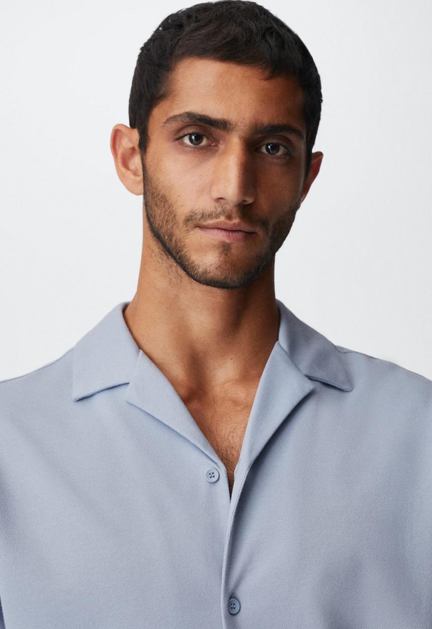 MANGO - Bonheur modal-blend shirt - medium grey