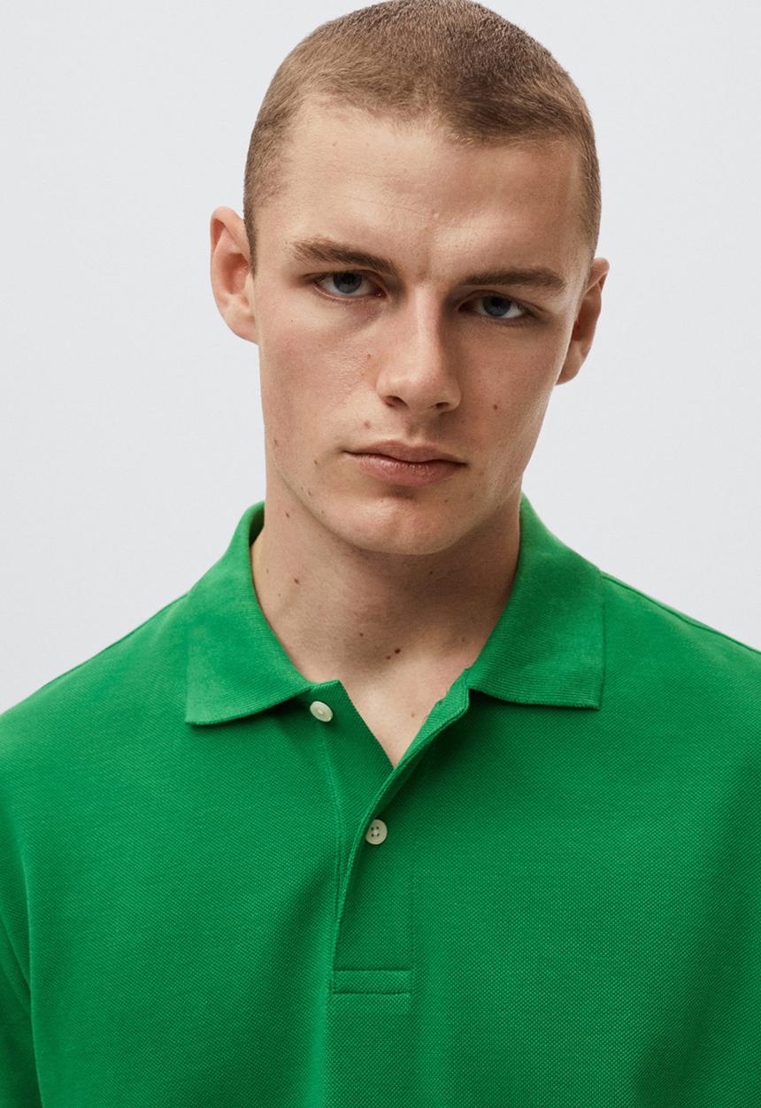 MANGO - Polo shirt rea - green