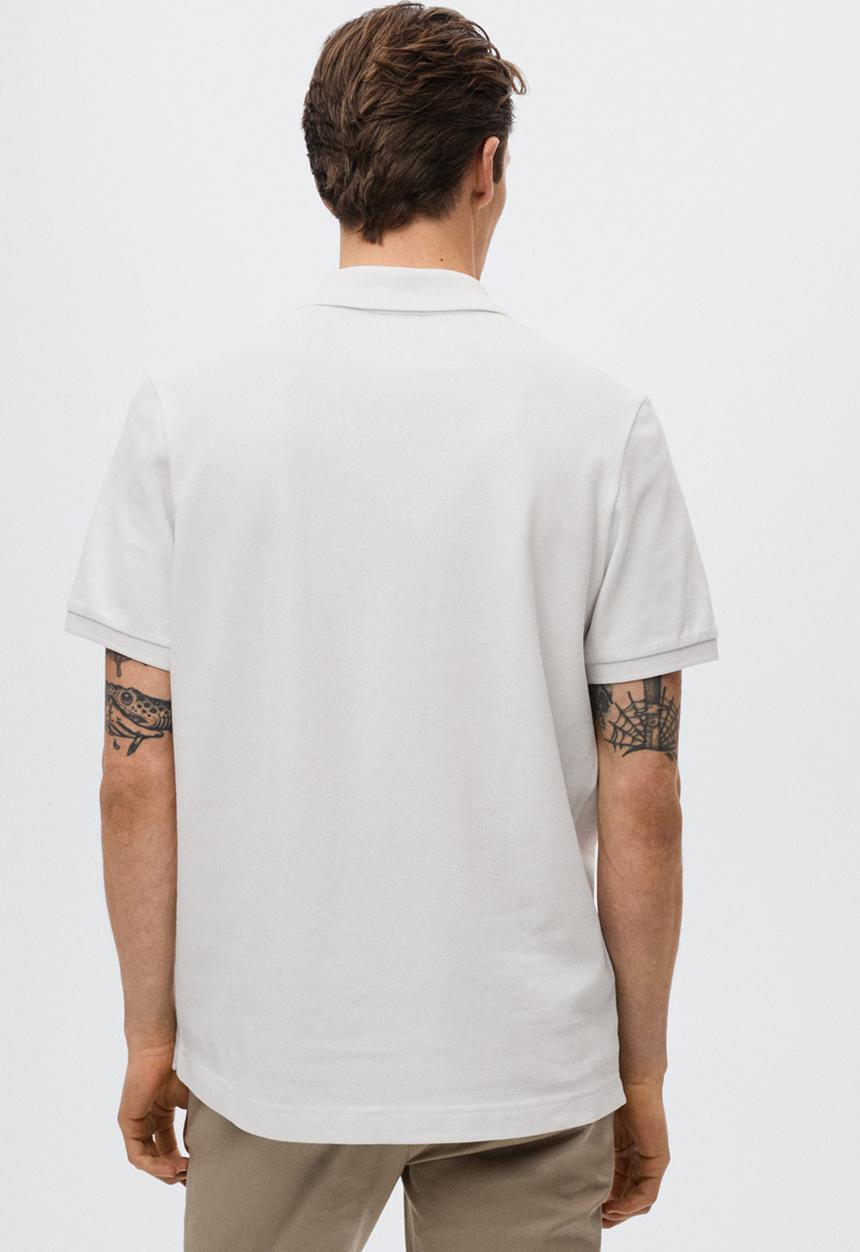 MANGO - Polo shirt rea - white