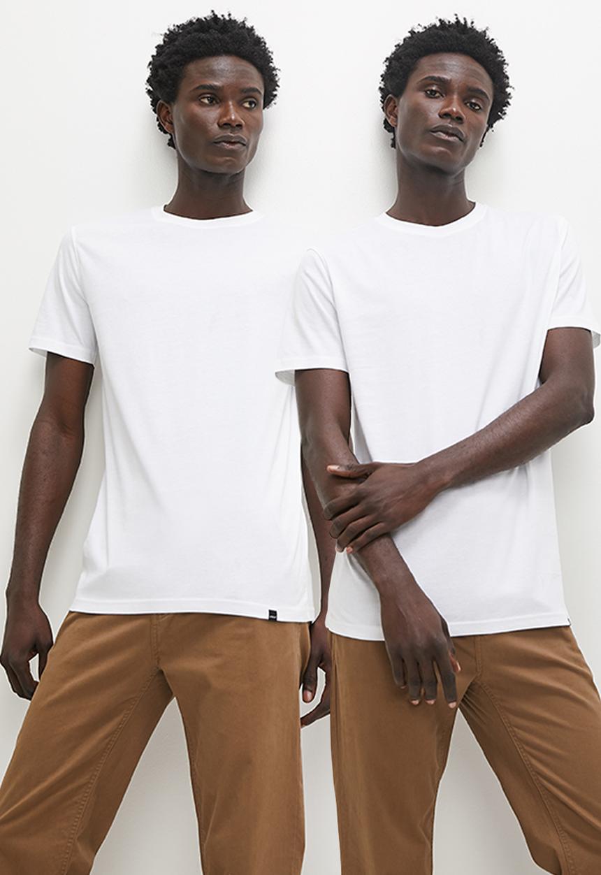 Superbalist - Nate 2-pack organic crew - white
