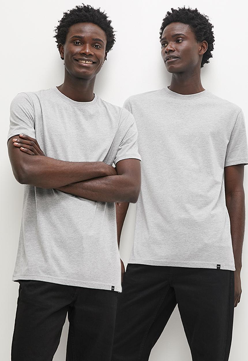 Superbalist - Nate 2-pack organic crew - grey melange