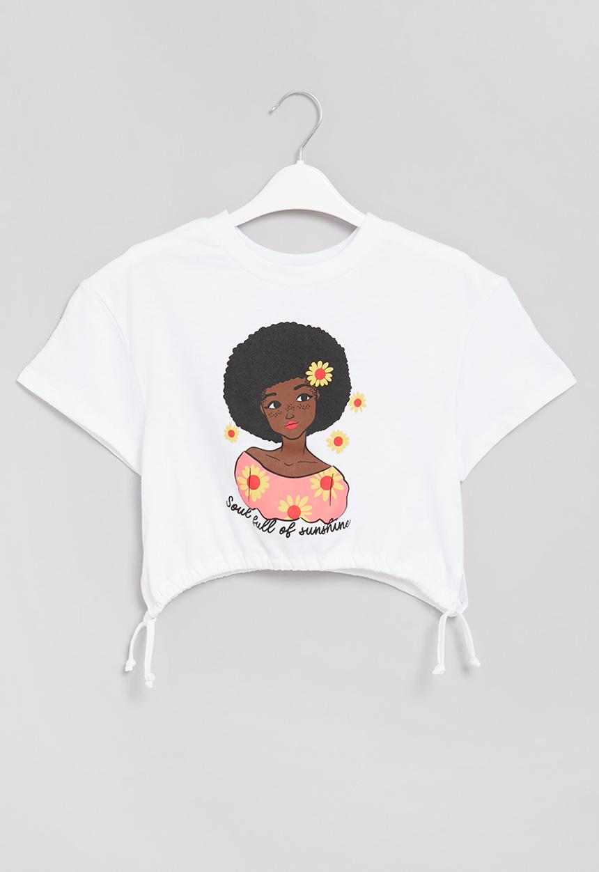 Superbalist - Tie front top - white