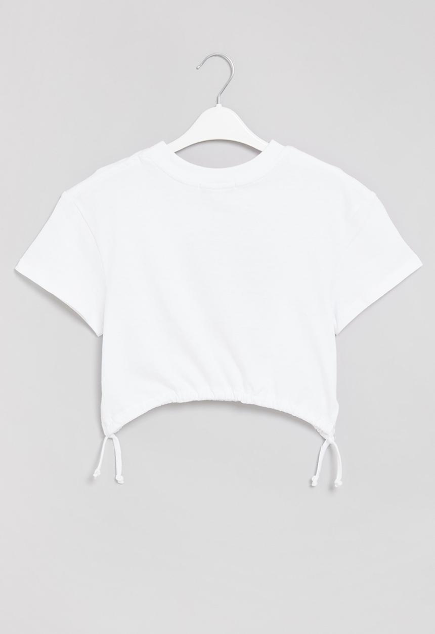 Superbalist - Tie front top - white