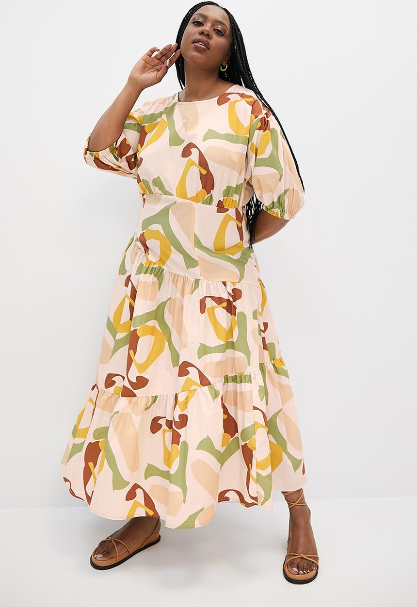 Superbalist - Lulama Wolf tiered midi dress - Eden