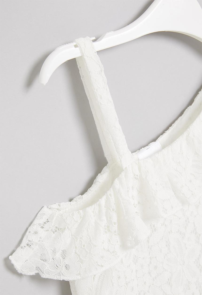 Pop Candy - Girls lace dress - white