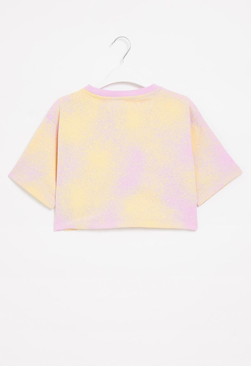 adidas Originals - Crop tee - bliss lilac & almost yellow