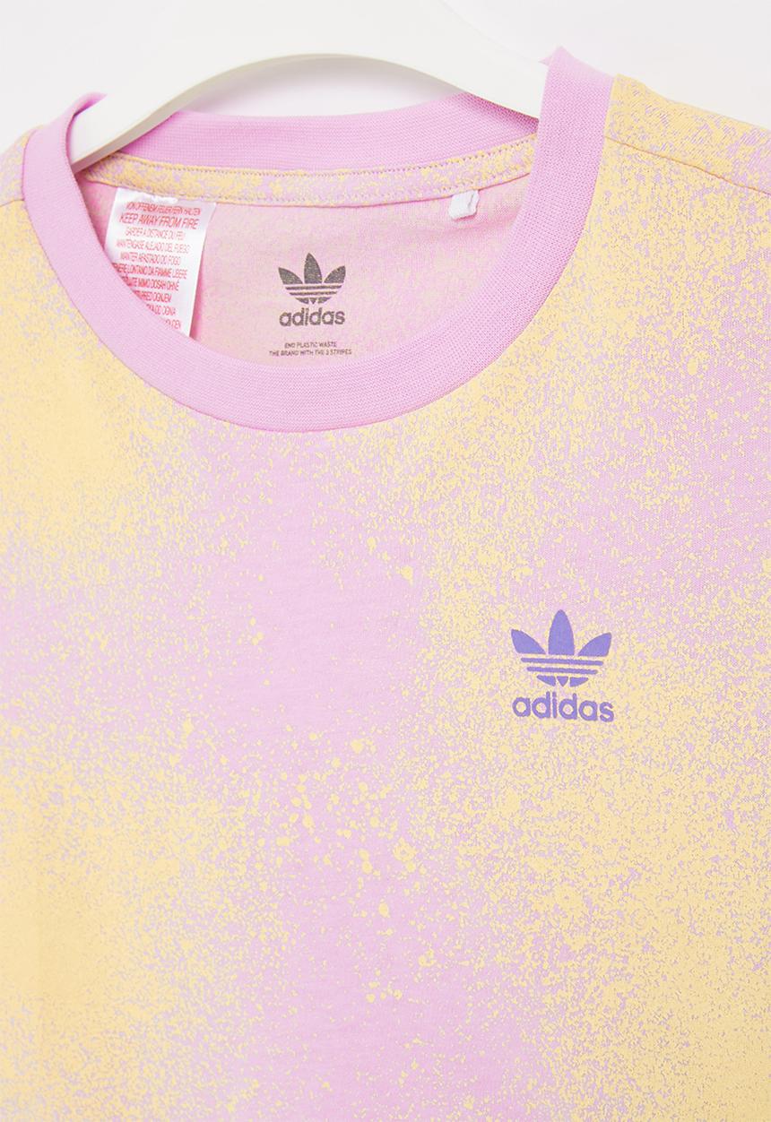 adidas Originals - Crop tee - bliss lilac & almost yellow