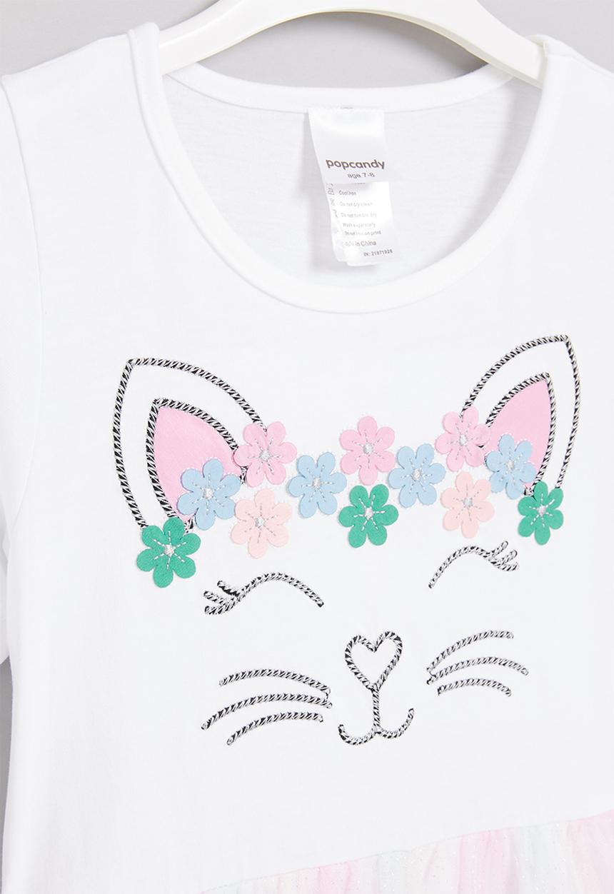 Pop Candy - Girls kitty dress - multi