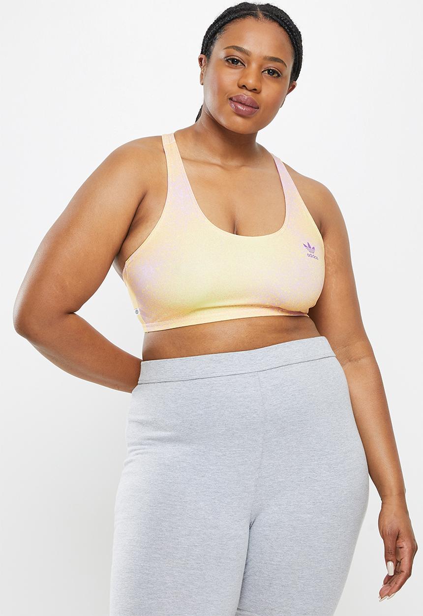 adidas Originals - Plus aop bra top - bliss lilac & almost yellow
