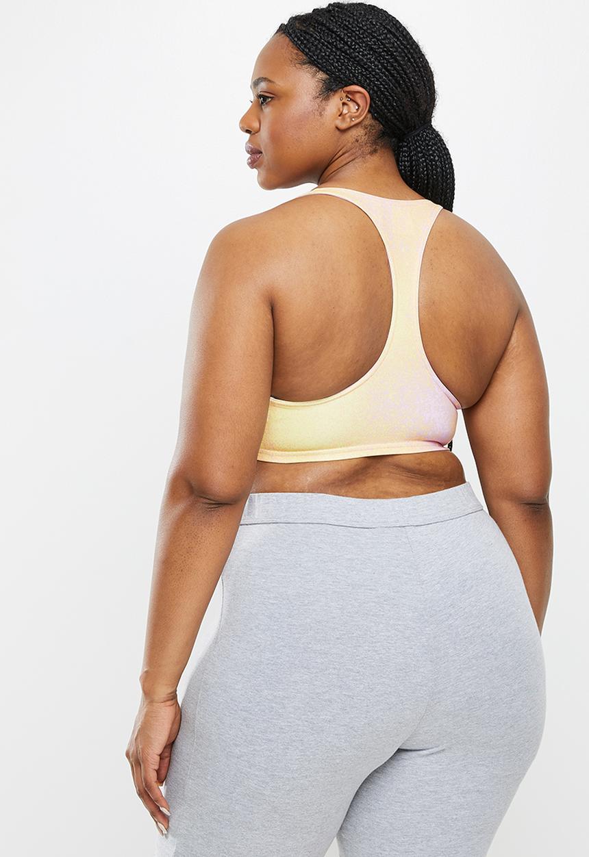 adidas Originals - Plus aop bra top - bliss lilac & almost yellow