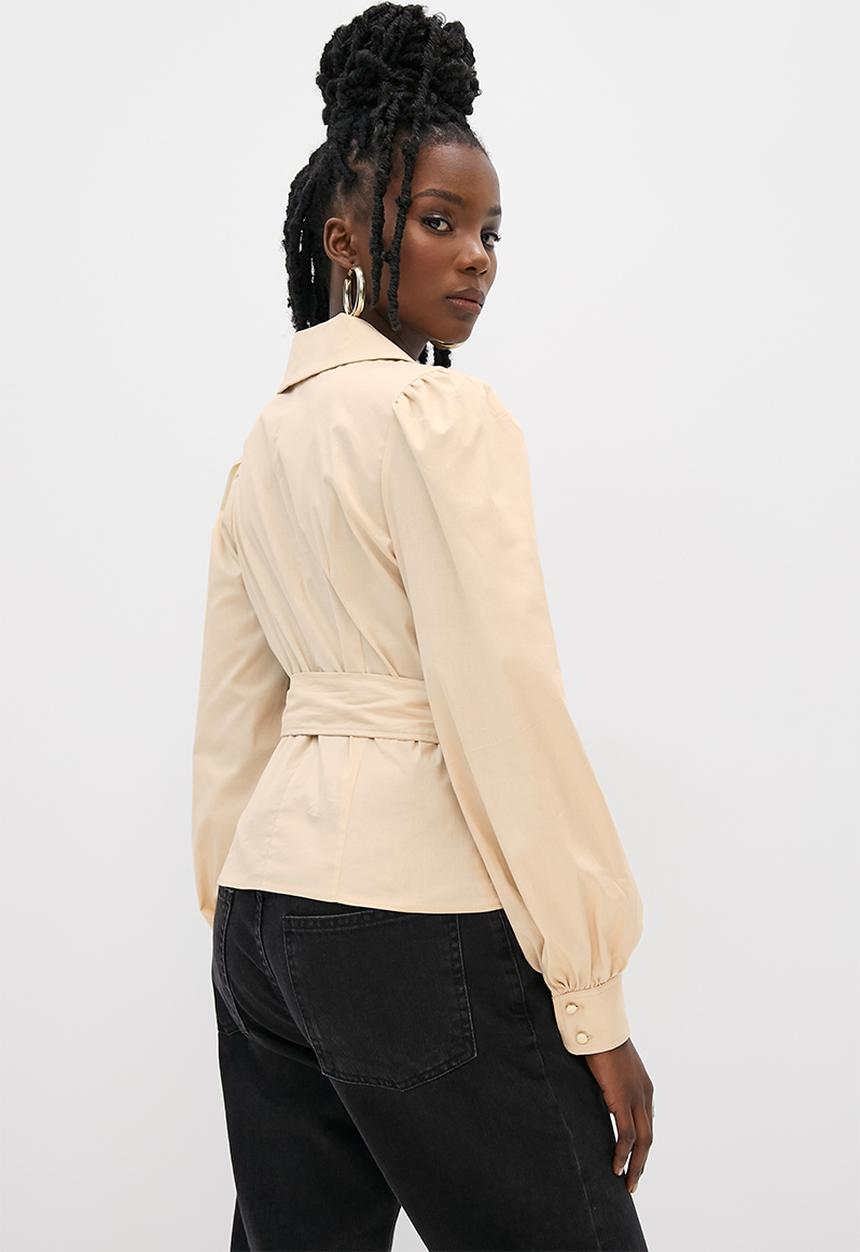 Superbalist - Lulama Wolf wrap blouse - Sahara
