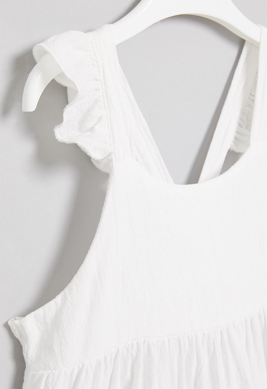 Pop Candy - Girls tiered dress - white