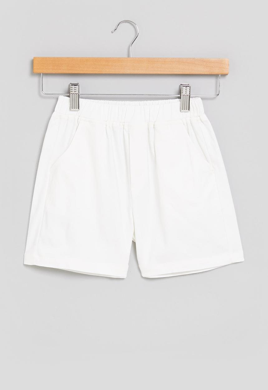 Pop Candy - Girls elastic waist shorts - white