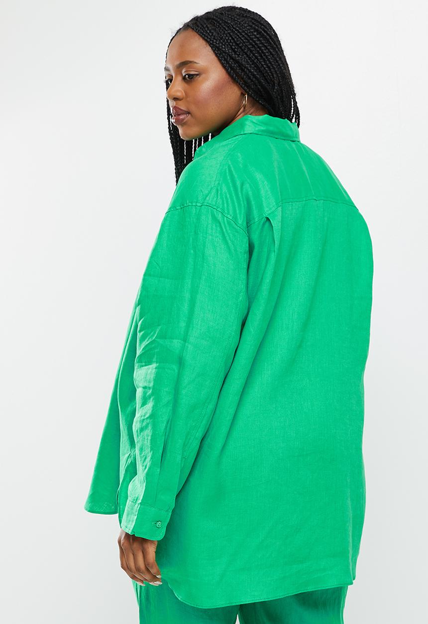 Me&B - Plus longer length long sleeve shirt - emerald