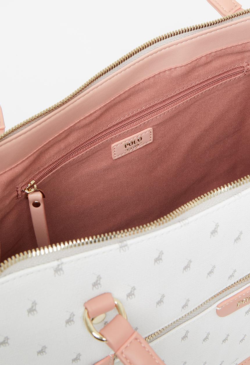 POLO - Ascot tote bag - white & pink 