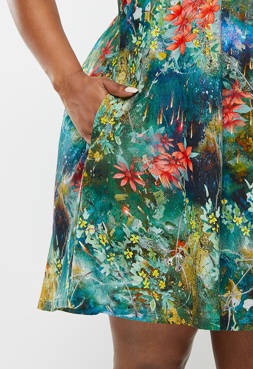 AMANDA LAIRD CHERRY - Plus moreland dress - multi-colour floral