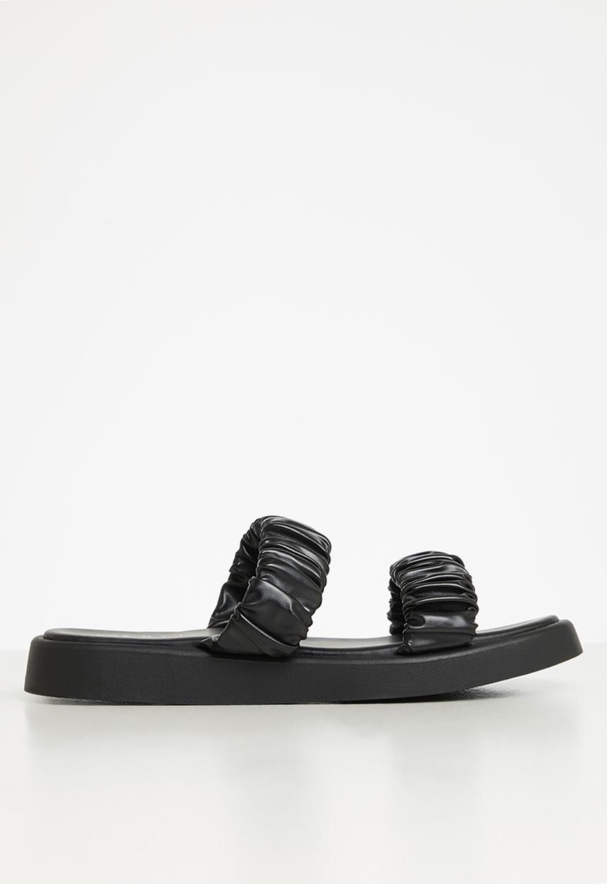 edit - Alison 2 strap weave sandal - black