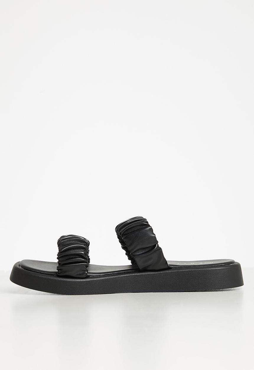 edit - Alison 2 strap weave sandal - black