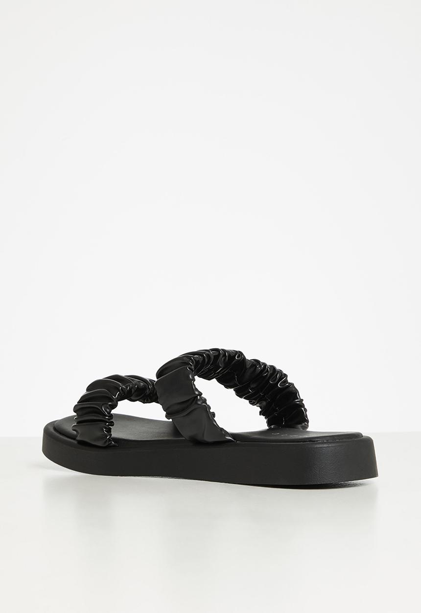 edit - Alison 2 strap weave sandal - black