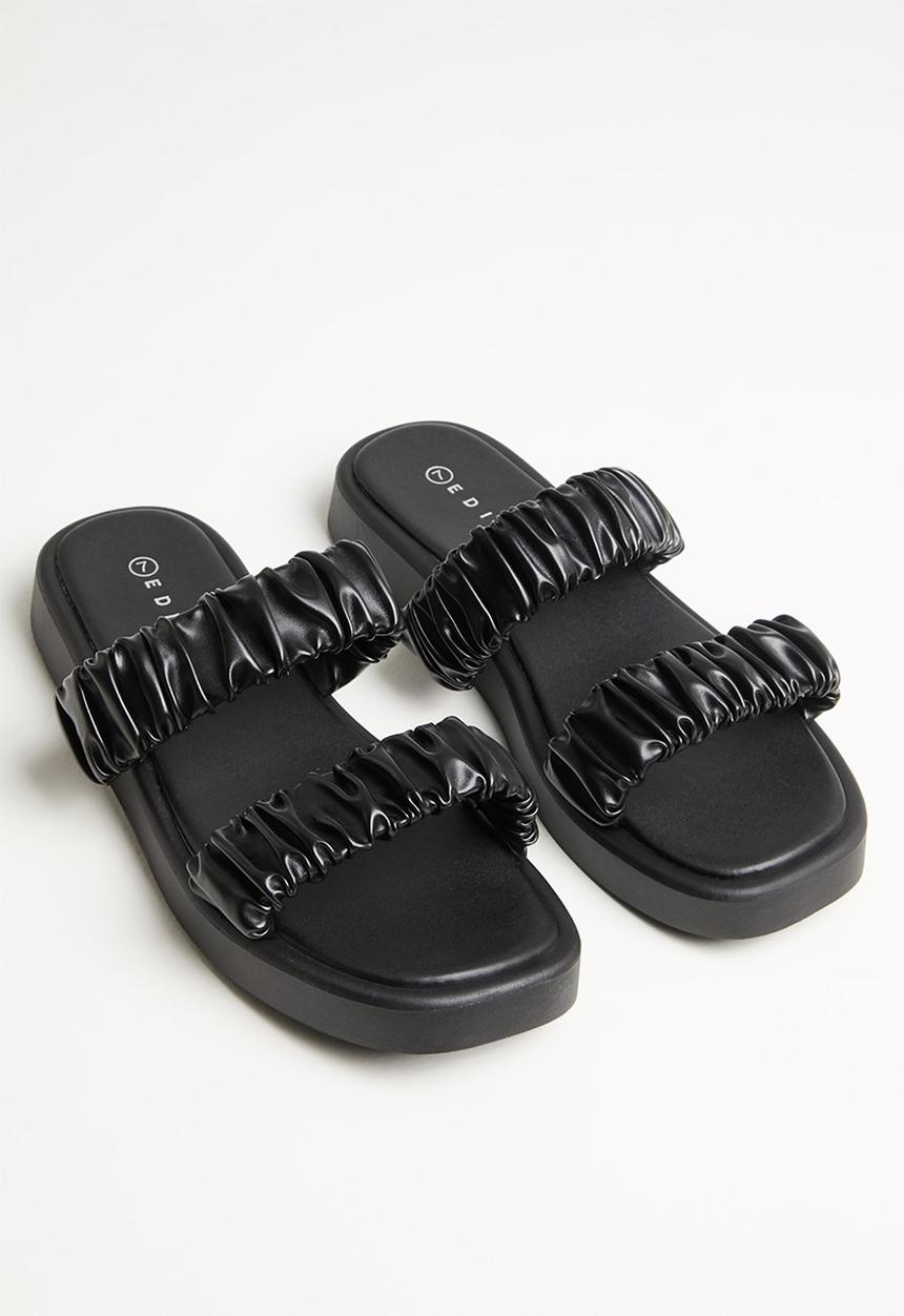 edit - Alison 2 strap weave sandal - black