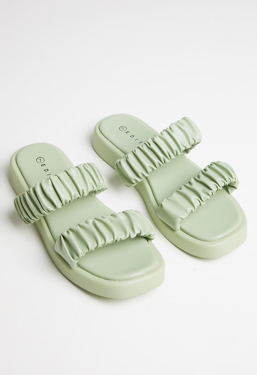 edit - Alison 2 strap weave sandal - green