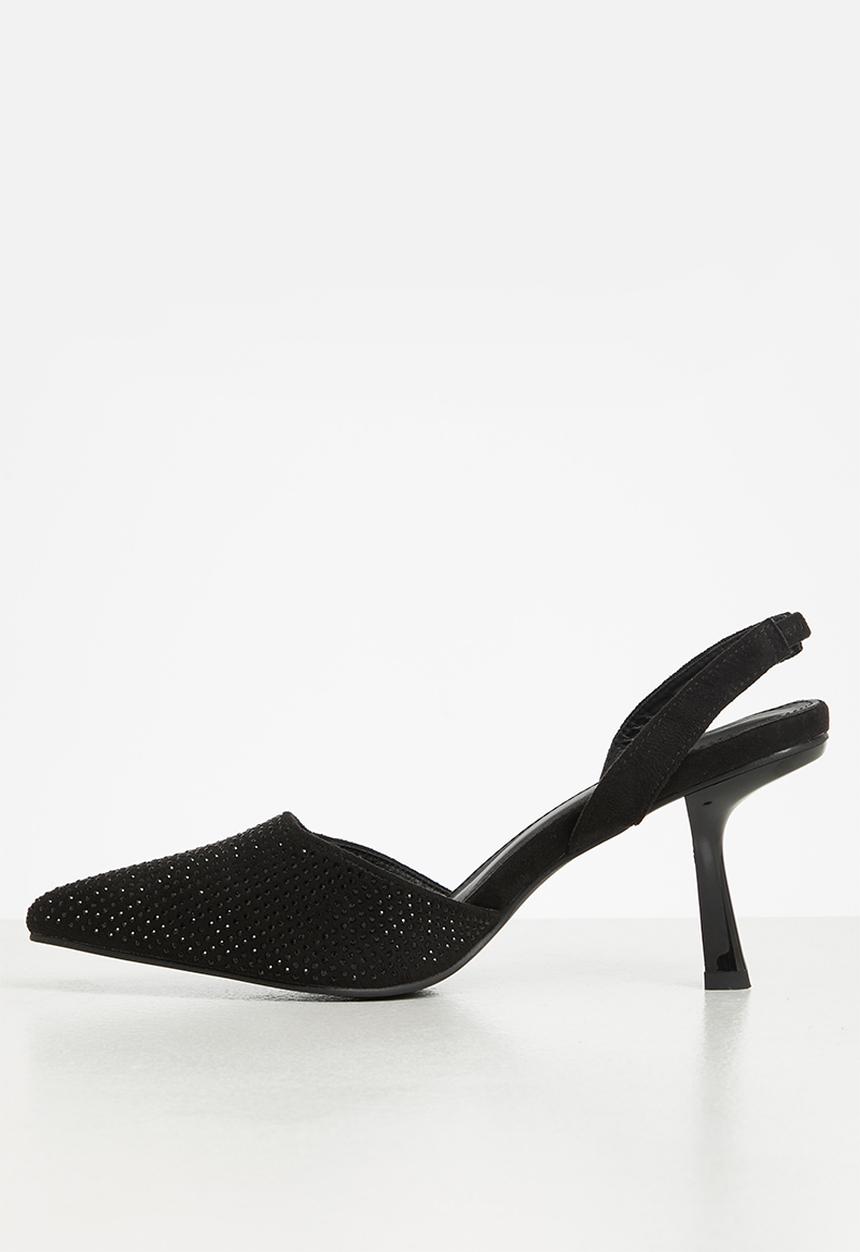 MILLA - Amora slingback heel - black