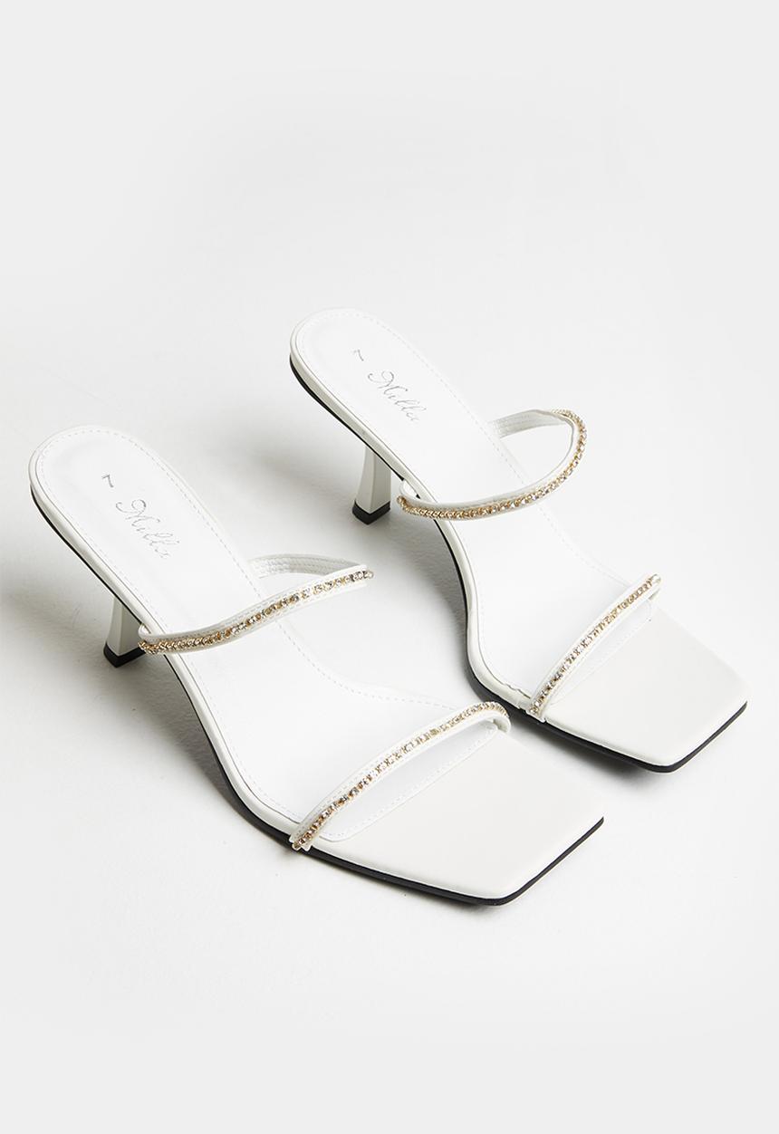 MILLA - Aniqah embellished mule - milk