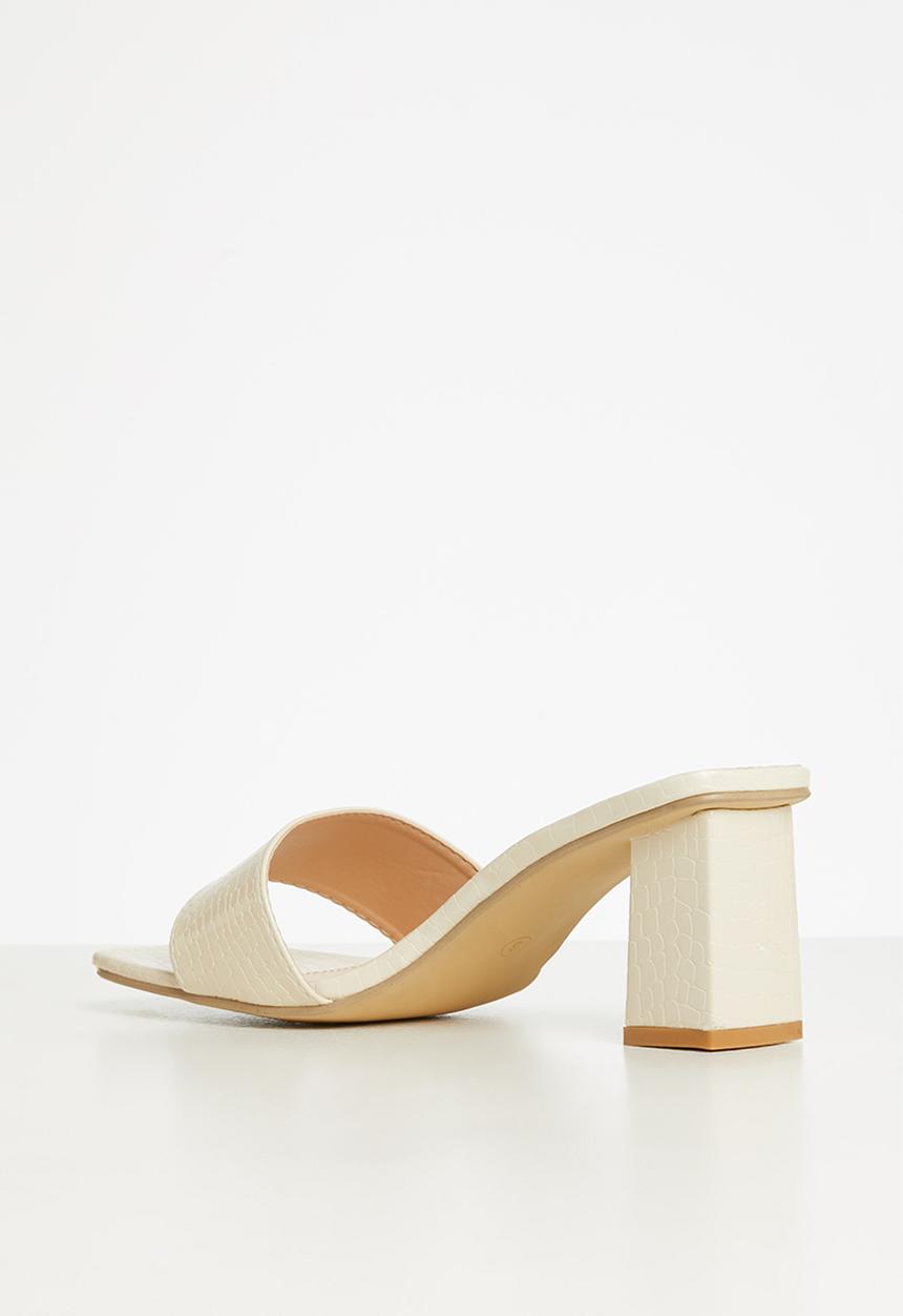 edit - Hazel embossed mule - milk