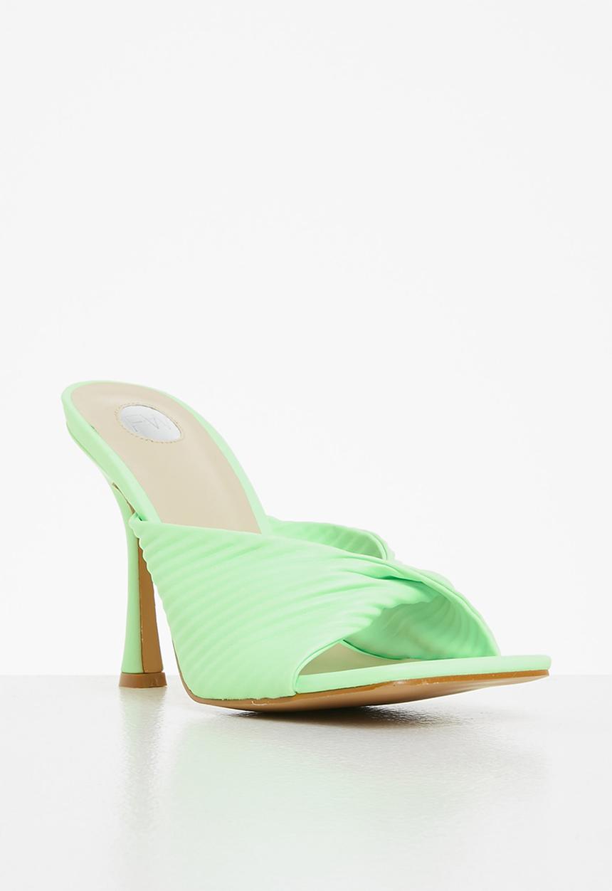 Footwork - Karri stiletto mule heel - light green